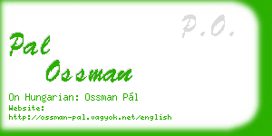 pal ossman business card
